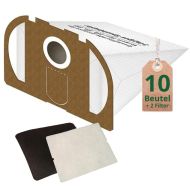 10 Staubsaugerbeutel Filtertüten geeignet für Vorwerk Tiger 250 251 und 252 - weiß